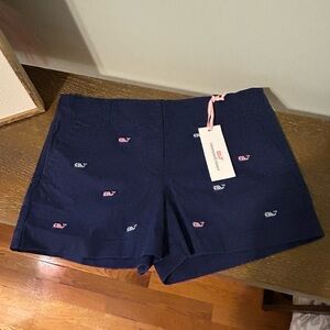 🏖️ Vineyard Vines Navy & Pink Adjustable Girl’s Shorts